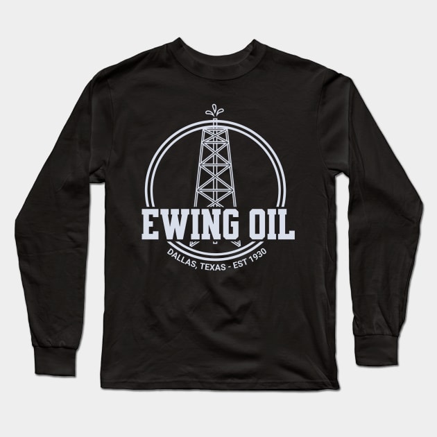 Ewing-Oil Long Sleeve T-Shirt by Quincey Abstract Designs